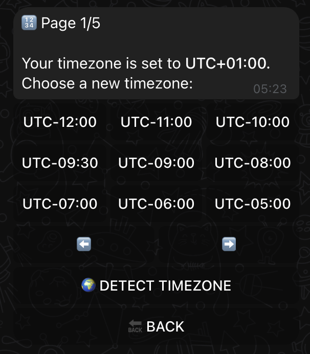 Select Timezone